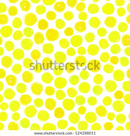 seamless funny hand drawn polka dot pattern, playful blue dots on white background. modern allover print with irregular circles.