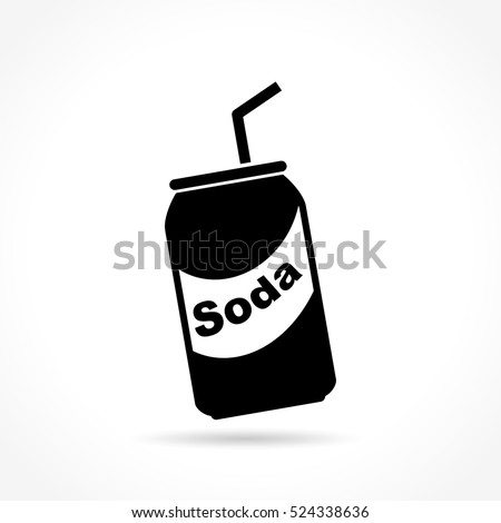 Illustration of soda icon on white background