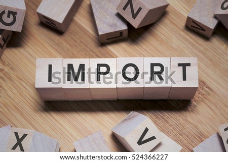 Import Word Written In Wooden Cube