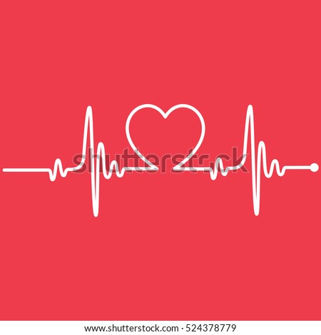 Heartbeat Line Heart Cardio Royalty-Free Stock Photo #524378779