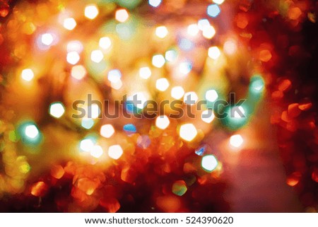 Christmas toys background. Abstract background with colorful bokeh background. In anticipation of the holiday.