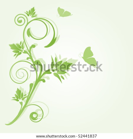 Abstract floral background.Vector card