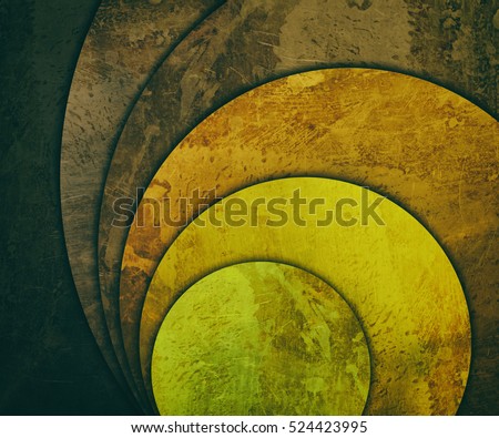 scratched and old round plates background