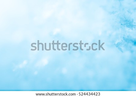 Snow bright abstract winter background close-up bokeh