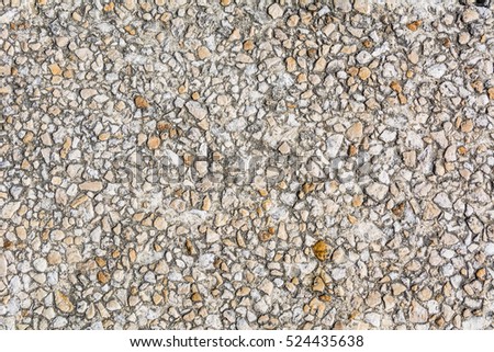 Gravel Stone, Cement Pavement or Pebble Road Street, Background and Textured.