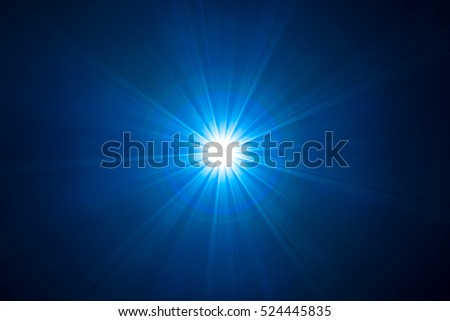 The blue projector light with flare and linear beam ray