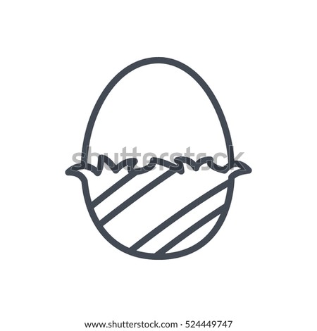 Holidays Vector Icon Chocolate Egg Easter Outlined Line