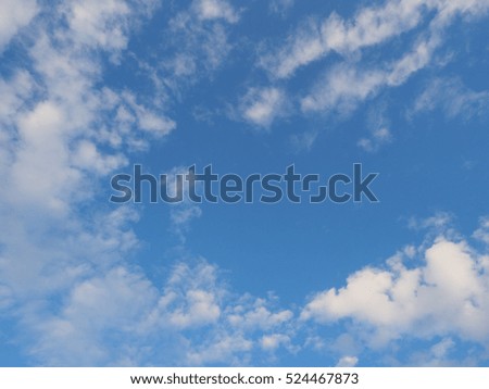 Cloud and blue sky for background.
