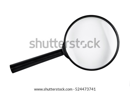 Magnifying glass isolated on white background, Saved Clipping path. Royalty-Free Stock Photo #524473741