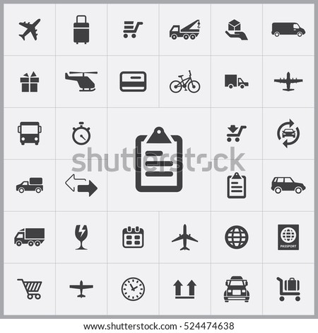list icon. delivery icons universal set for web and mobile