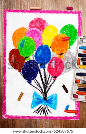 colorful drawings: colorful balloons