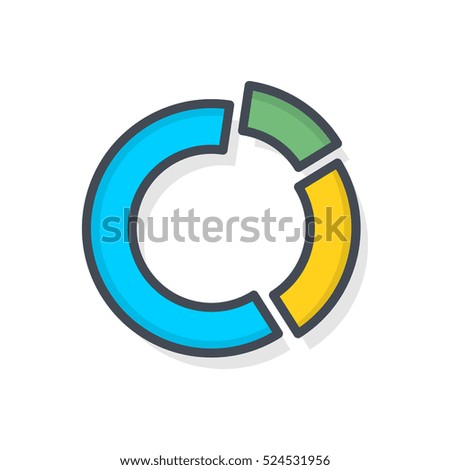Diagram Chart Icon Colored Vector Filled Business