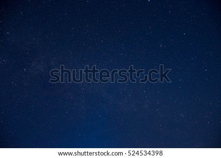 milky way in thailand , night stars for background, stars in the night sky.