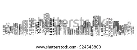  Building and City Illustration at night, City scene on night time Royalty-Free Stock Photo #524543800
