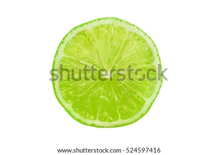 Fresh Lime isolated on white background Royalty-Free Stock Photo #524597416