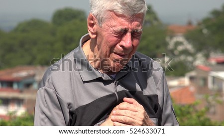 Crying Old Man Or Senior Royalty-Free Stock Photo #524633071