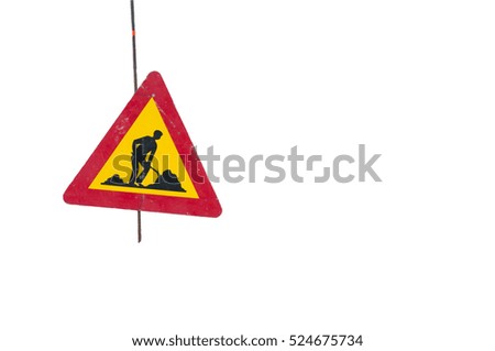 construction site metal sign
