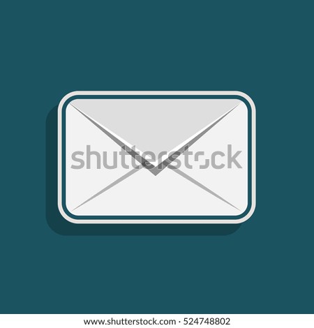 Envelope Mail icon, vector Isolated illustration. Mobile Icon. Flat  design style. Email message graphic design. Mail outline symbol for app.