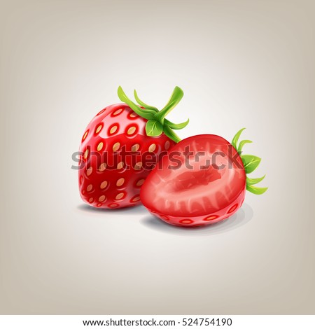 strawberry vector Royalty-Free Stock Photo #524754190