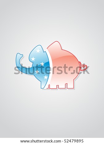 cute little elephant isolated on grey background