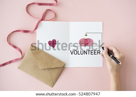 Volunteer Support Heart Icon Concept Royalty-Free Stock Photo #524807947