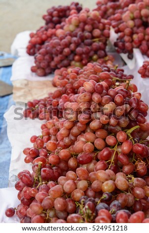 Red grapes in the market thailand