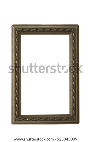antique  frame isolated on white background with clipping path.