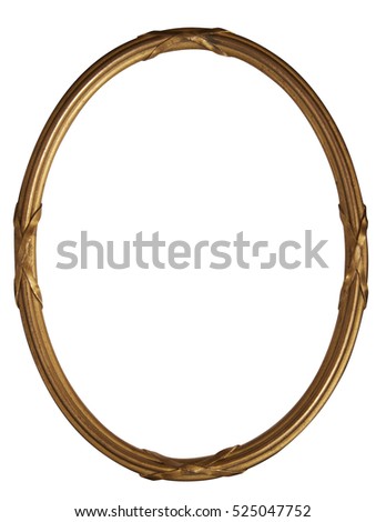 antique frame isolated on white background with clipping path.