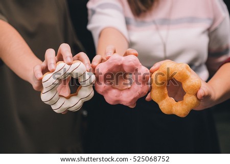 Hipster Hand Hold Donut