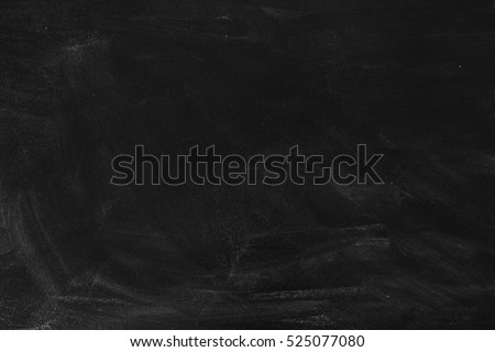 Blank Blackboard Background With Chalk Traces.