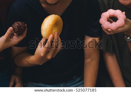 Lifestyle Friend have fun with Donut