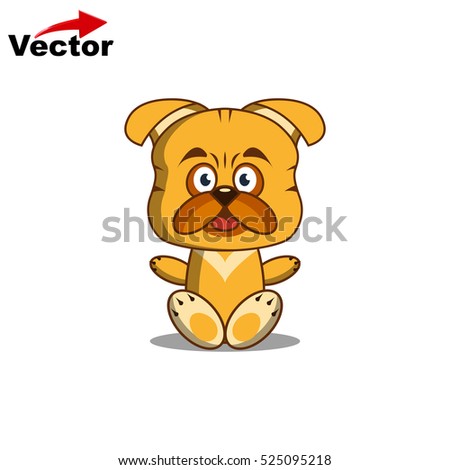 Vector dog. Cute cartoon dog ilustrations
