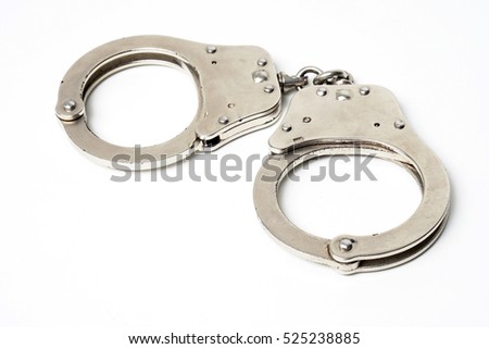 handcuffs in white background
