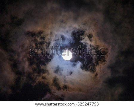 Full Moon and Cloud in The Night