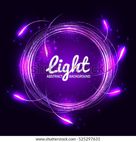 Abstract purple light circles background. Vector illustration