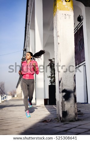Sportswoman running