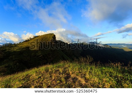 Scenic mountain at Khao Laem National Park in Thailand