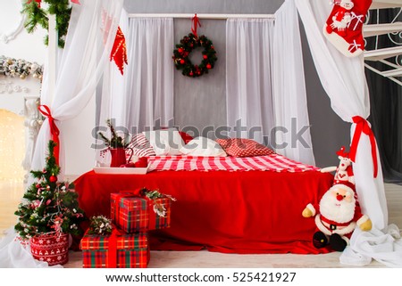 New Year and Christmas mood home decoration
