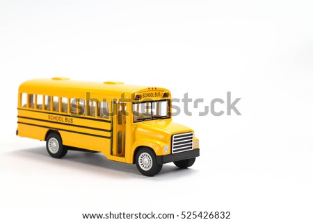 yellow school bus plastic and metal toy model 