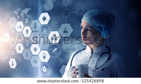 Modern medical technologies concept . Mixed media