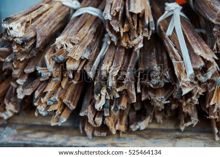 Fire wood for sale - Thailand Street market