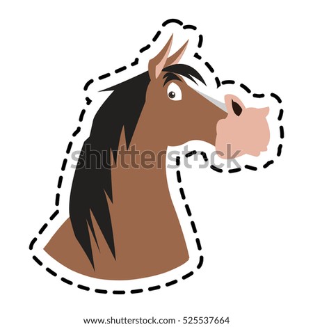Isolated horse cartoon design