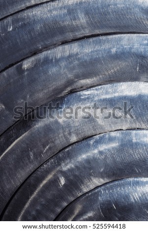 Circular Curving Metal Structure Close Up