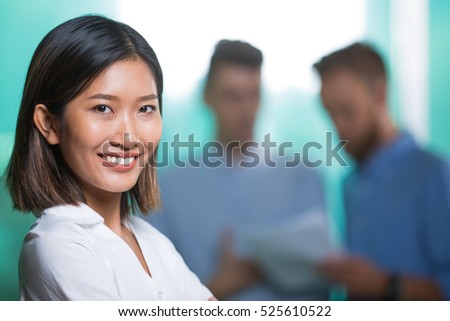 Closeup of Smiling Beautiful Young Asian Woman
