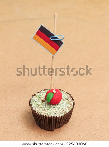 picture of a germany flag on a apple cupcake,picture of a