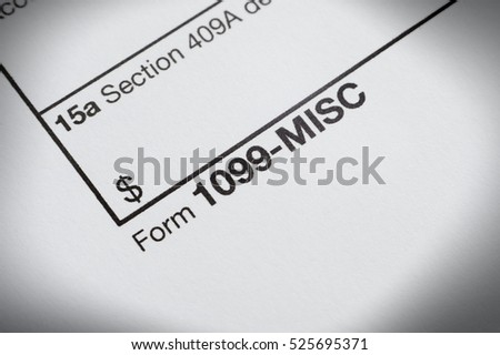 Tax 1099 Misc form Royalty-Free Stock Photo #525695371