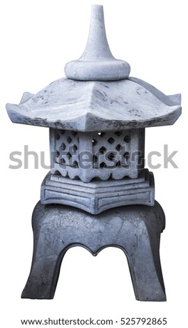 Little Chinese marble house isolated on white background