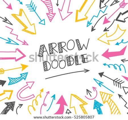 Arrow doodle background