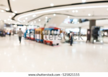 Abstract blur beautiful luxury shopping mall and retails store interior for background