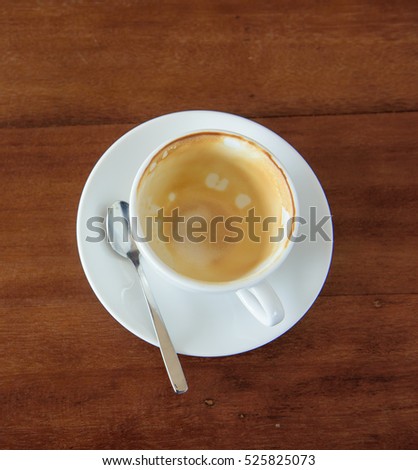 Coffee stains on cup